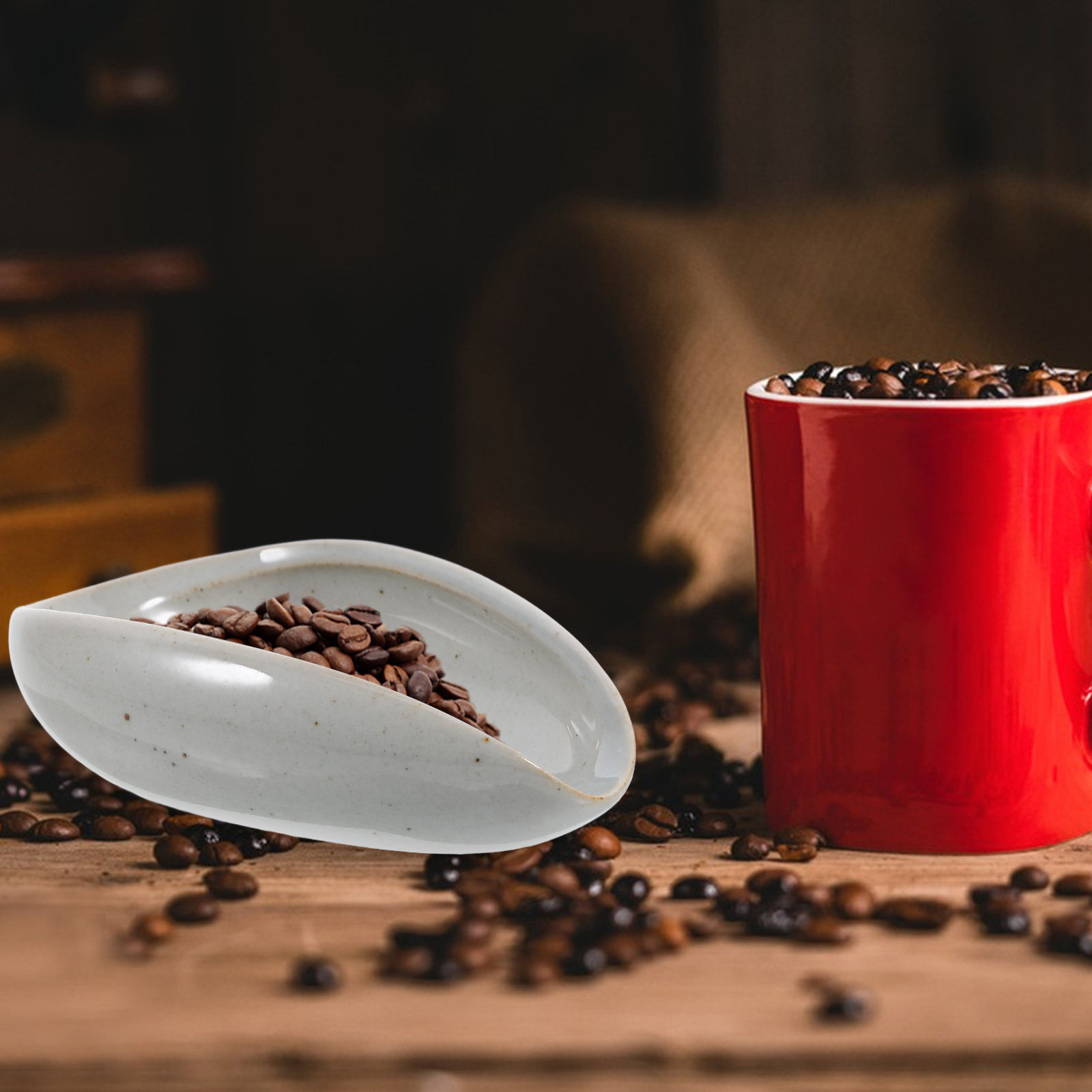 Coffee Tea Leaf - Ceramic Coffee Bean Dosing Tray Espresso
