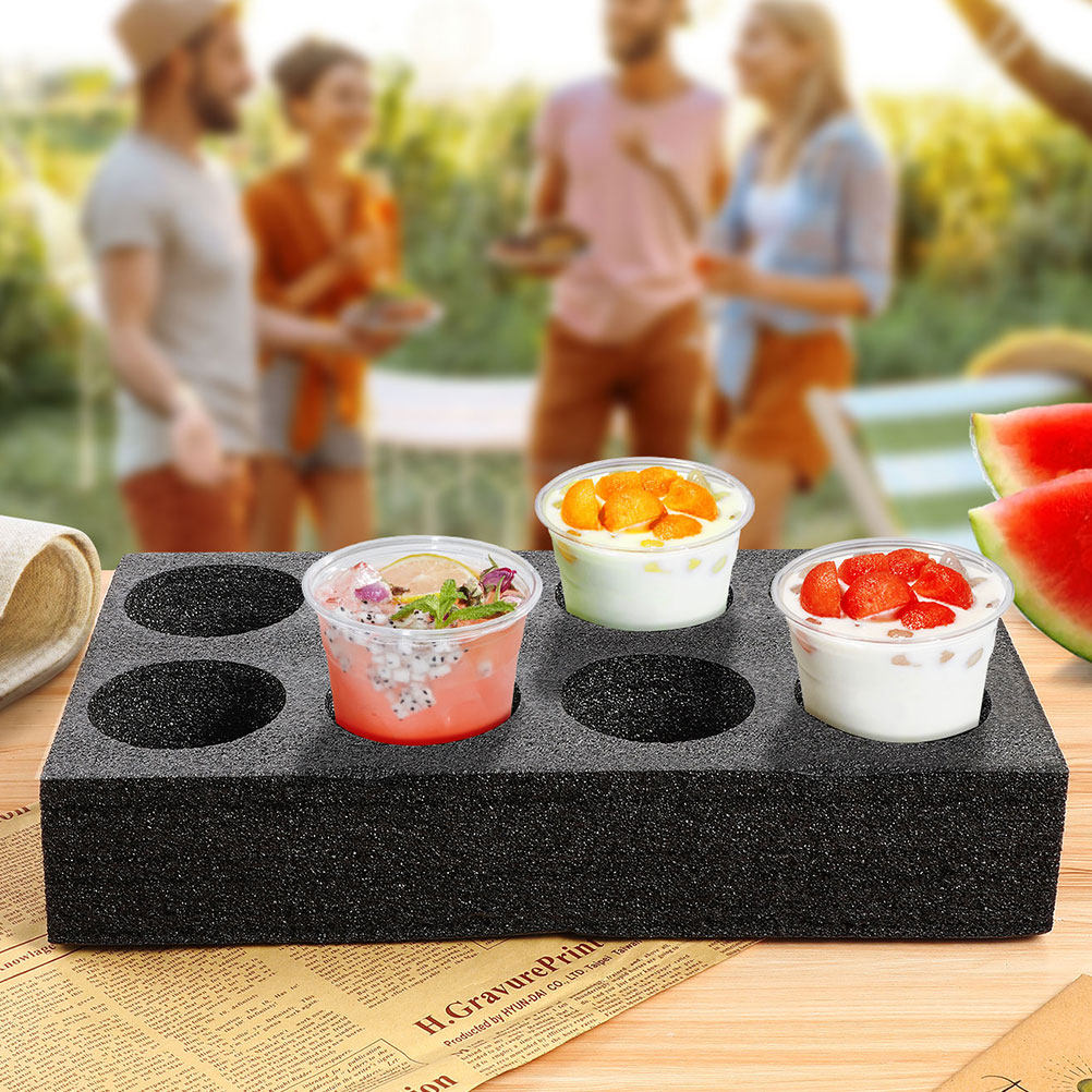 Coffee Tea Drink - 4Pcs 8-Hole Beverage Cup Tray Premium