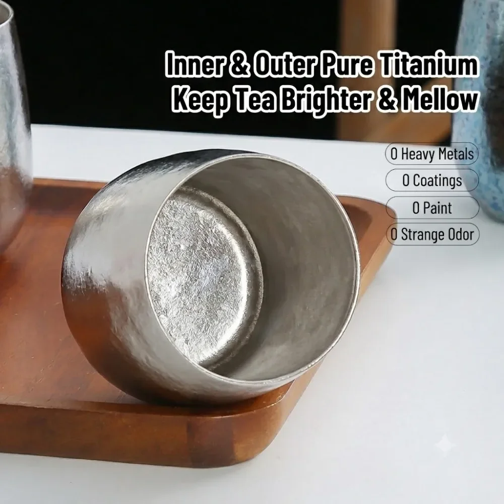 Coffee Tea For Me - Pure Titanium Double-Wall Coffee Mug Water