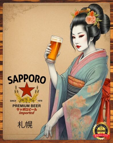 Coffee Tea Poster - Japan - Geisha - Sapporo Beer