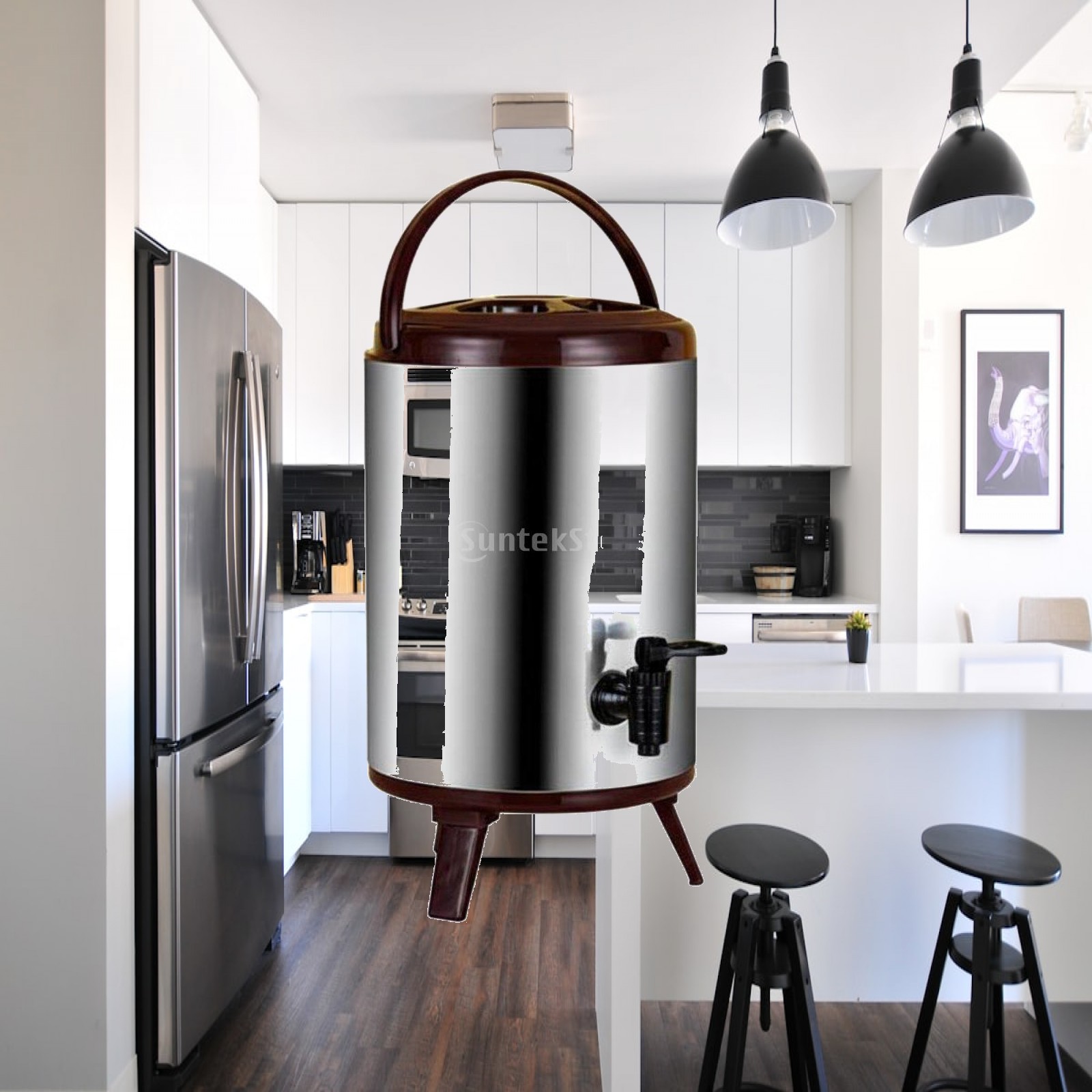 Coffee Tea Urn - Stainless Steel Beverage Dispenser with Spigot