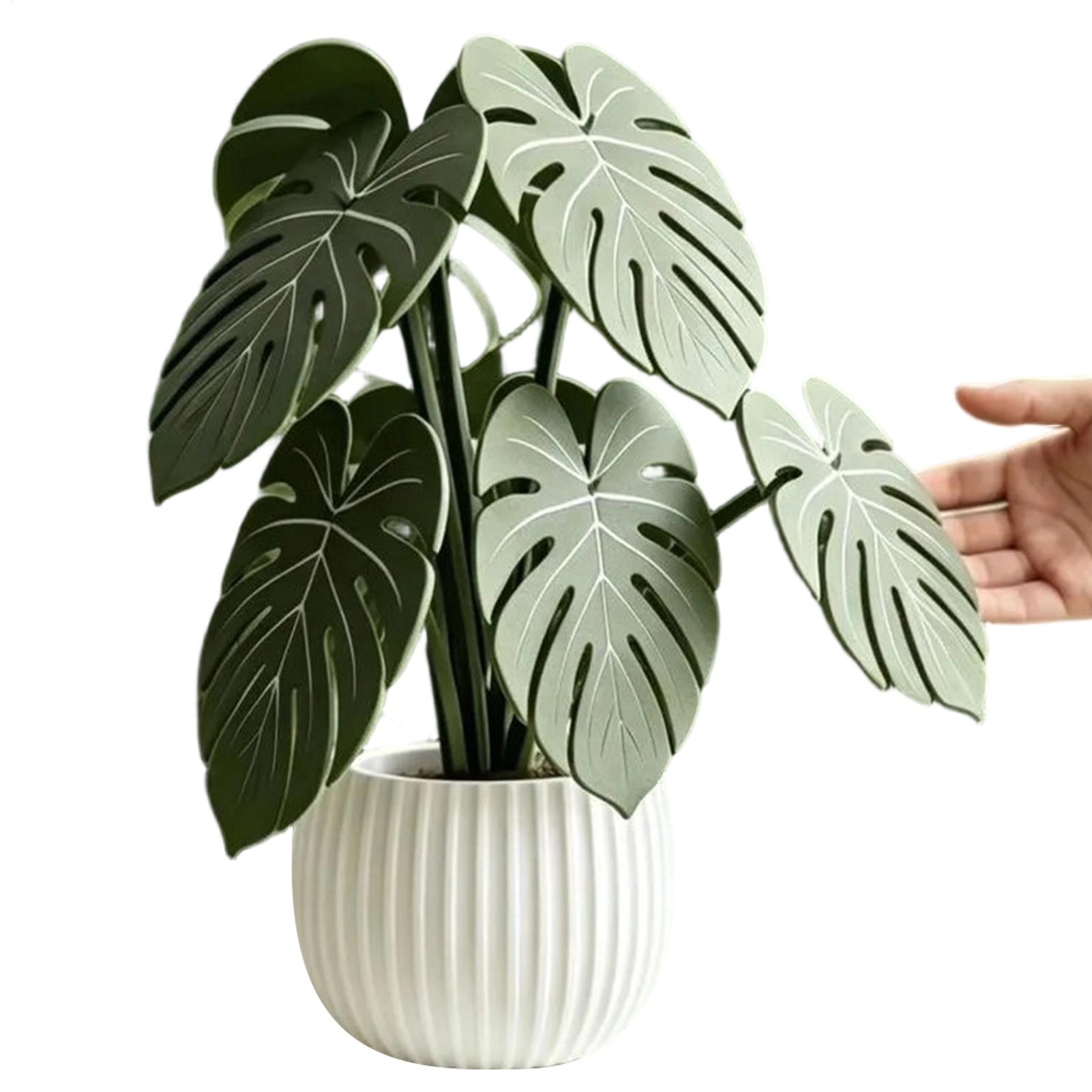 Coffee Tea Leaf - Artificial Leaf Coaster Fake Green Plant