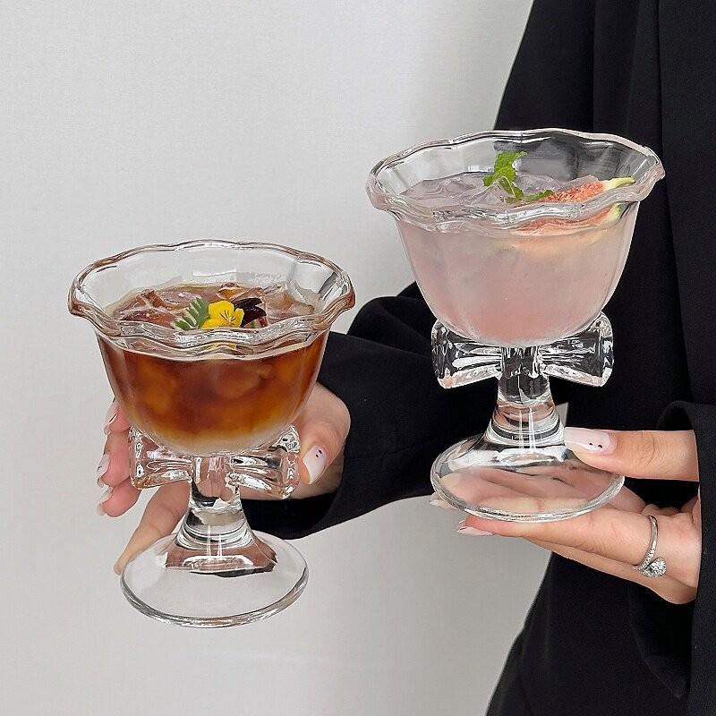 New Bow Glass Cute Water Cup C - đánh giá và giá Coffee Tea Drink