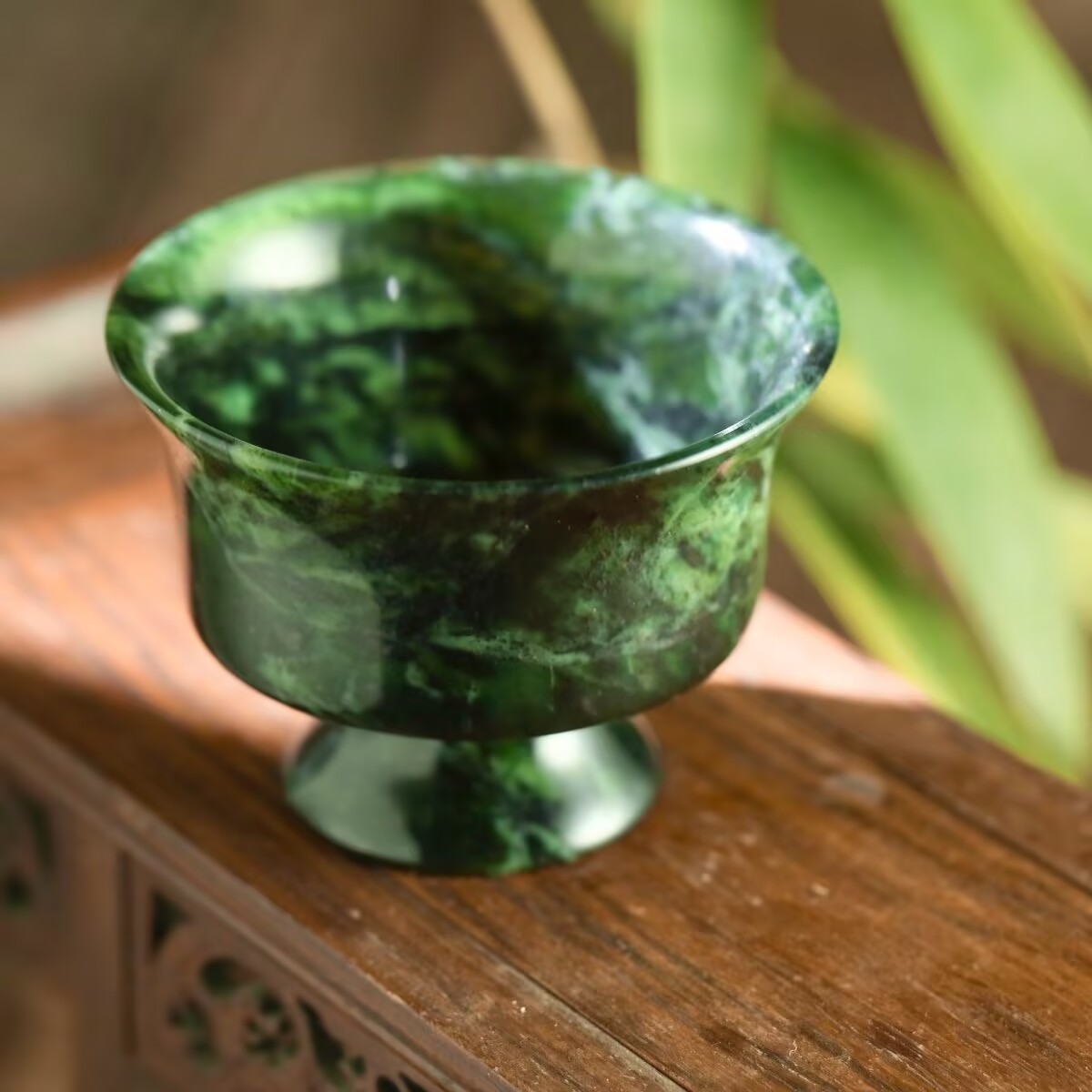 Natural Green Jade Teacup Ston - đánh giá và giá Gongfu Tea Set