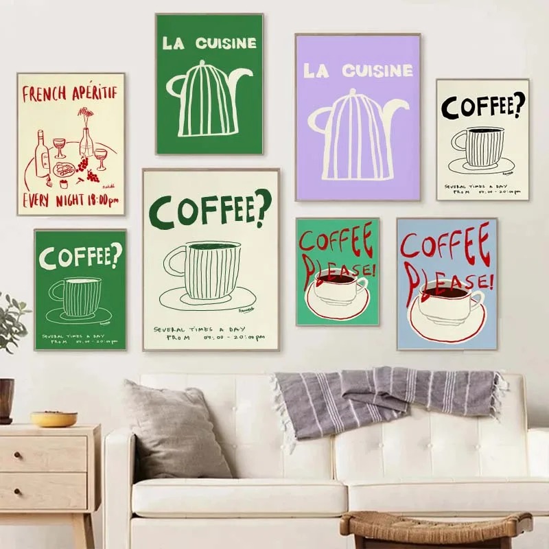1PC frameless decorative art p - đánh giá và giá Coffee Tea Poster