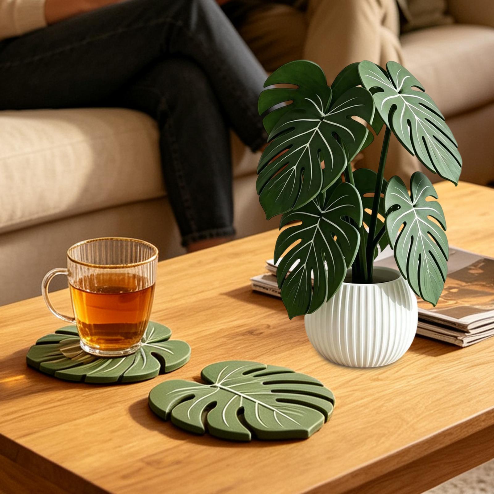 Artificial Leaf Coaster Fake G - đánh giá và giá Coffee Tea Leaf