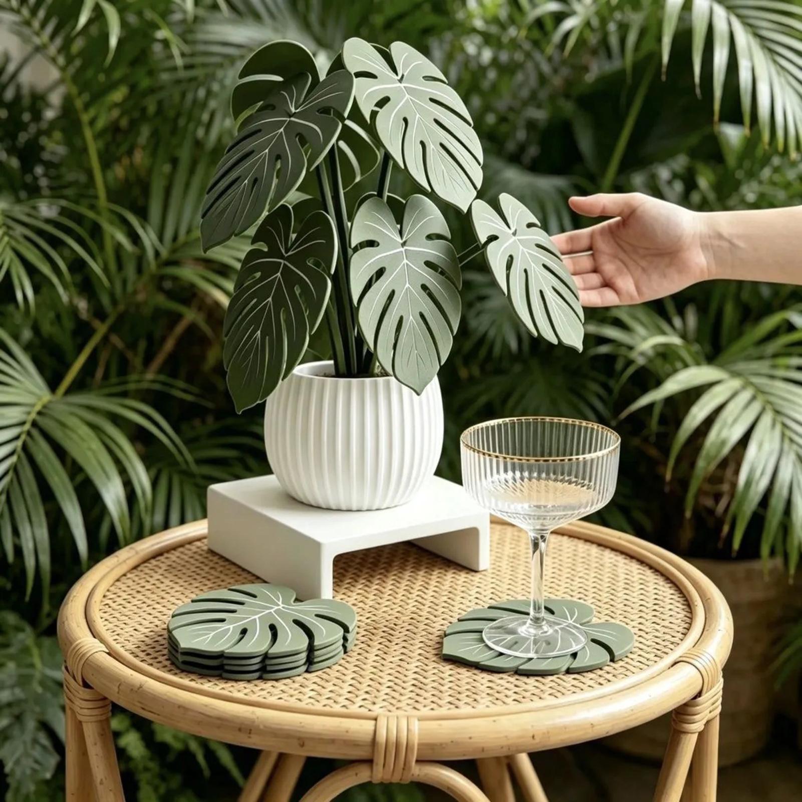 Artificial Leaf Coaster Fake G - đánh giá và giá Coffee Tea Leaf