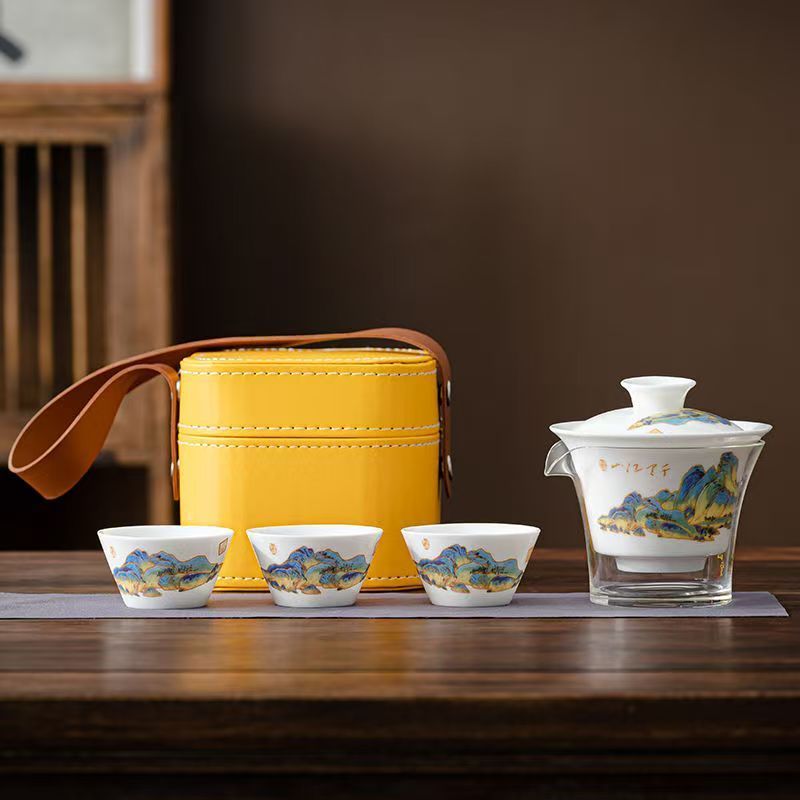 Travel Jade White Porcelain Te - đánh giá và giá Gongfu Tea Set