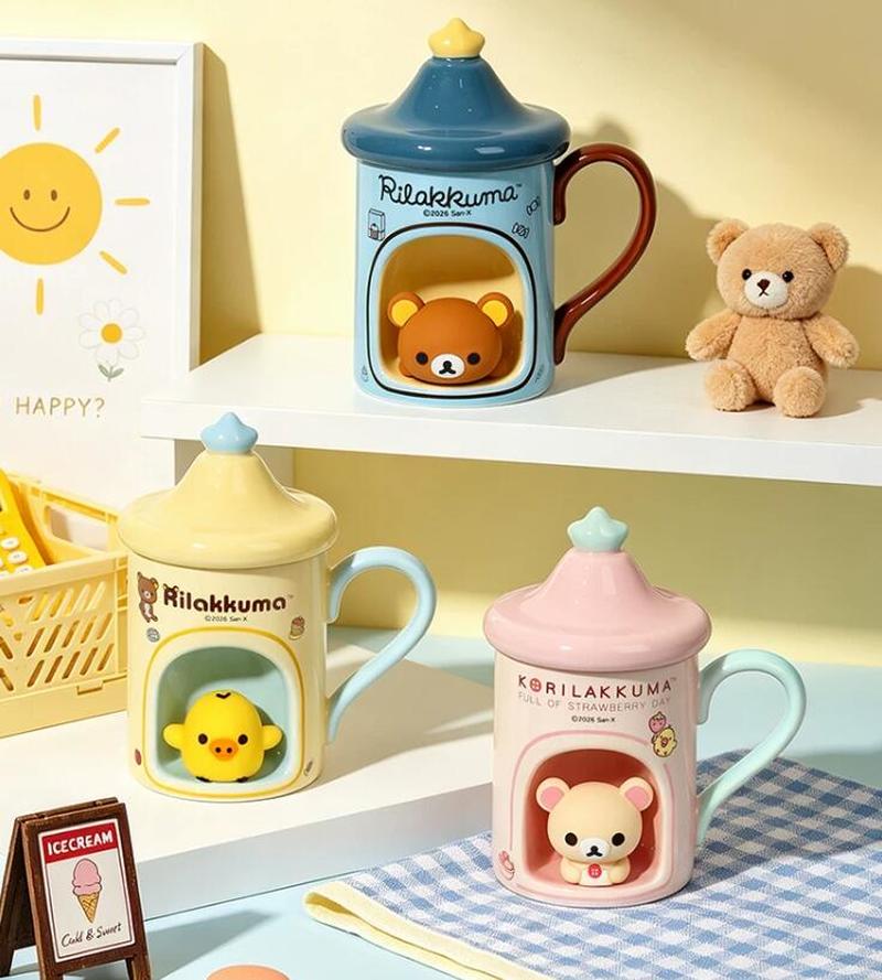 In Stock Mug Cup With Lid Cute - đánh giá và giá Coffee Y Tea