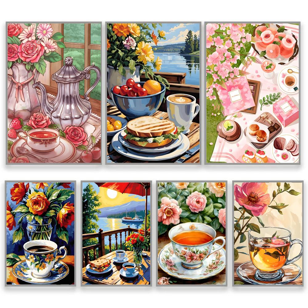 Afternoon Tea Coffee Cup Home  - đánh giá và giá Coffee Tea Poster